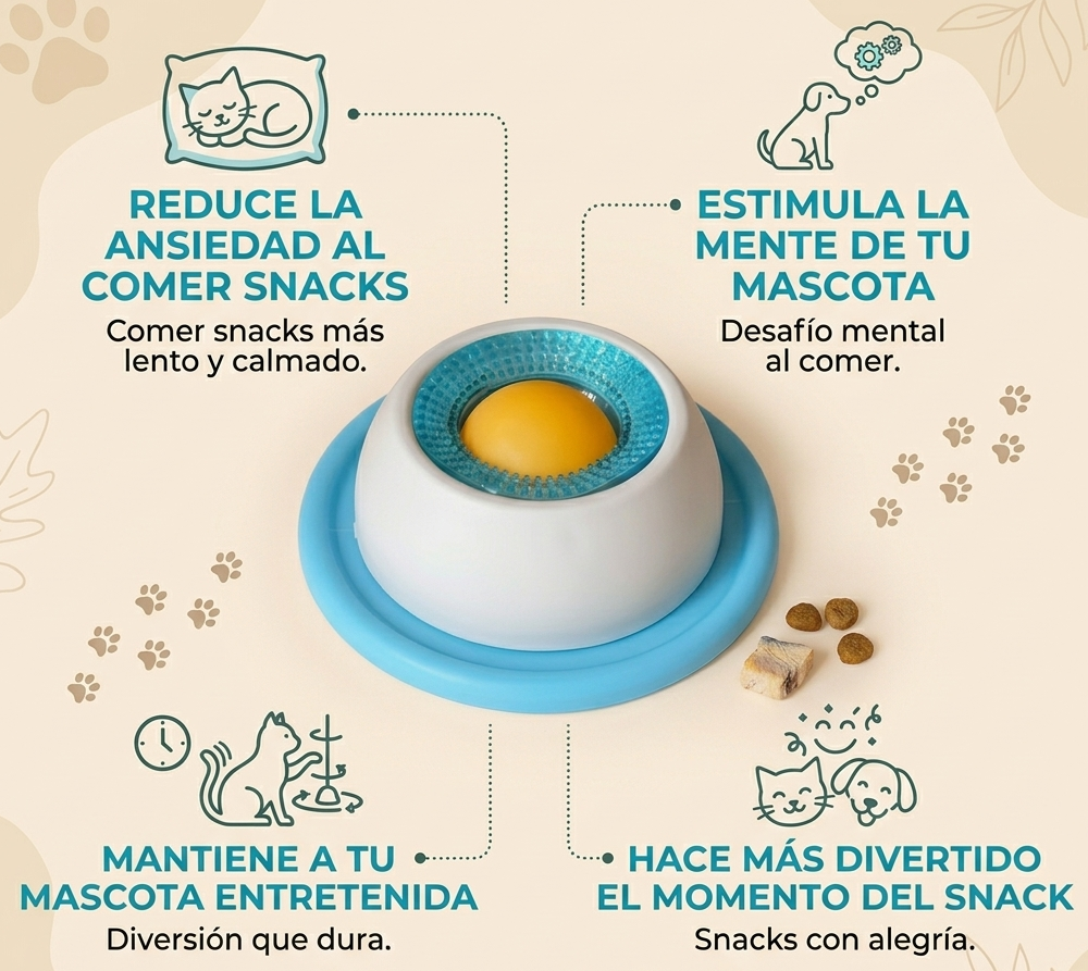 Plato roll-on antiestrés para mascotas